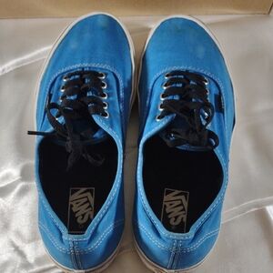 Vans Men's Vibrant Blue Lace-Up Sneakers - Size 10